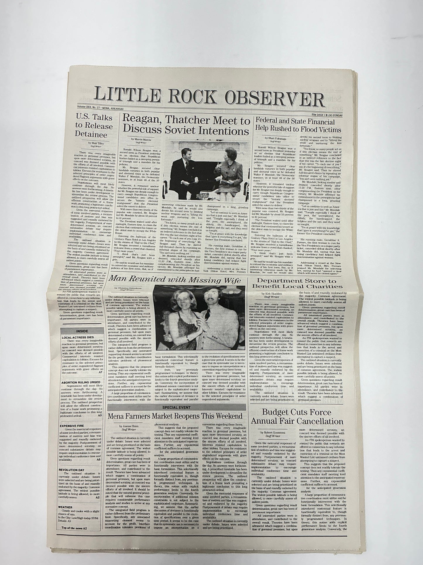 Reagan Newspapers American Made (2017) Movie Prop Y'allywood Props Big Newspaper