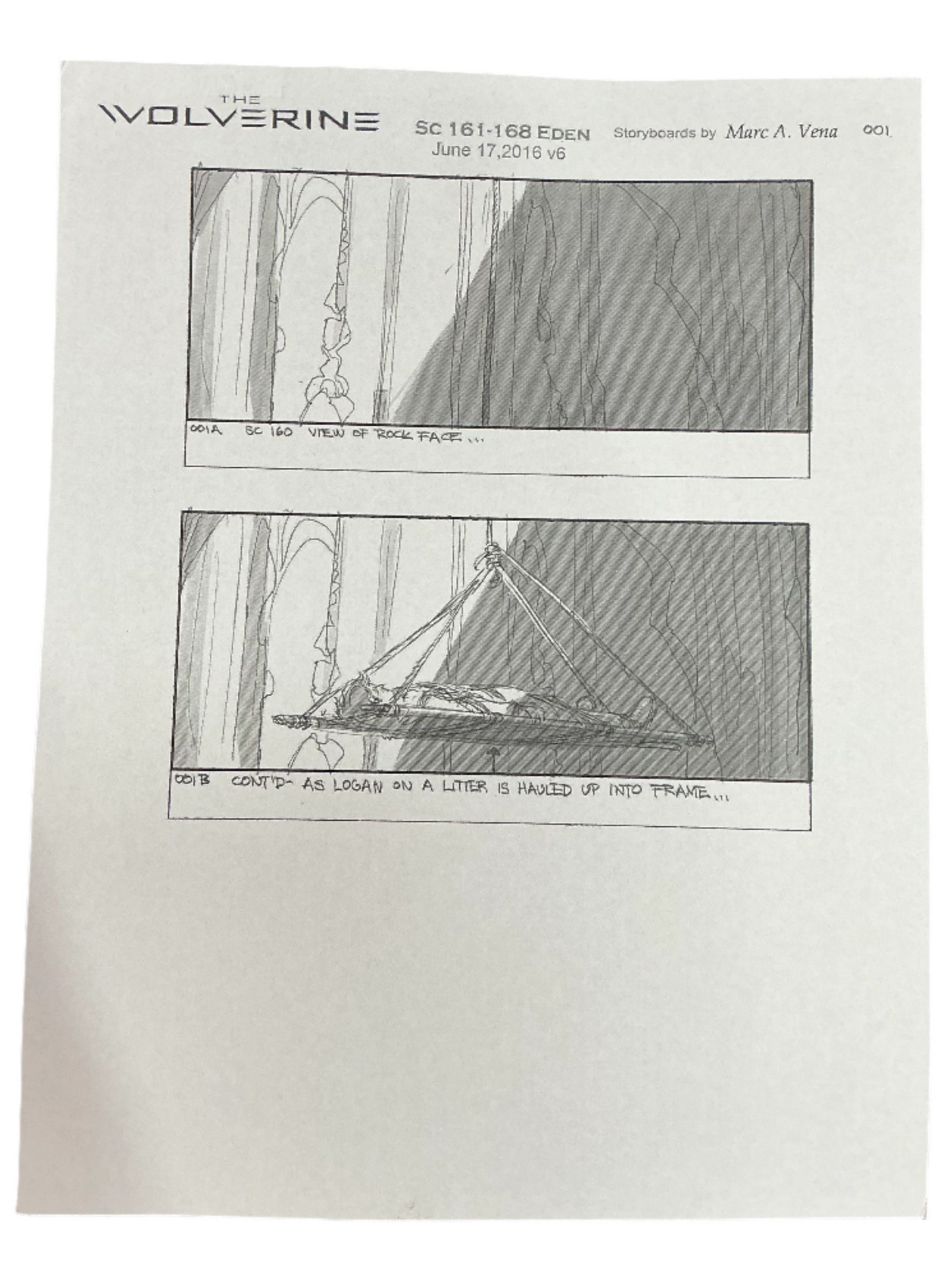 Storyboards Eden Scene 161-168 Logan (2017)