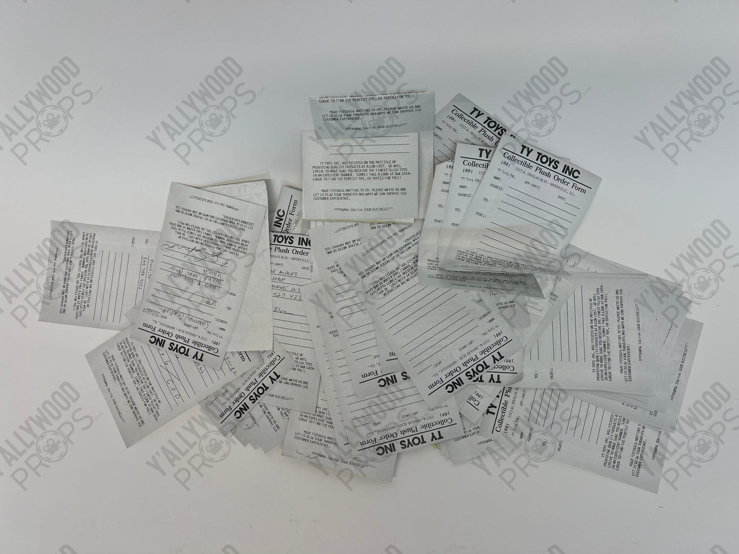 TY Order Trade Show Order Form The Beanie Bubble Movie Prop Y'allywood Props