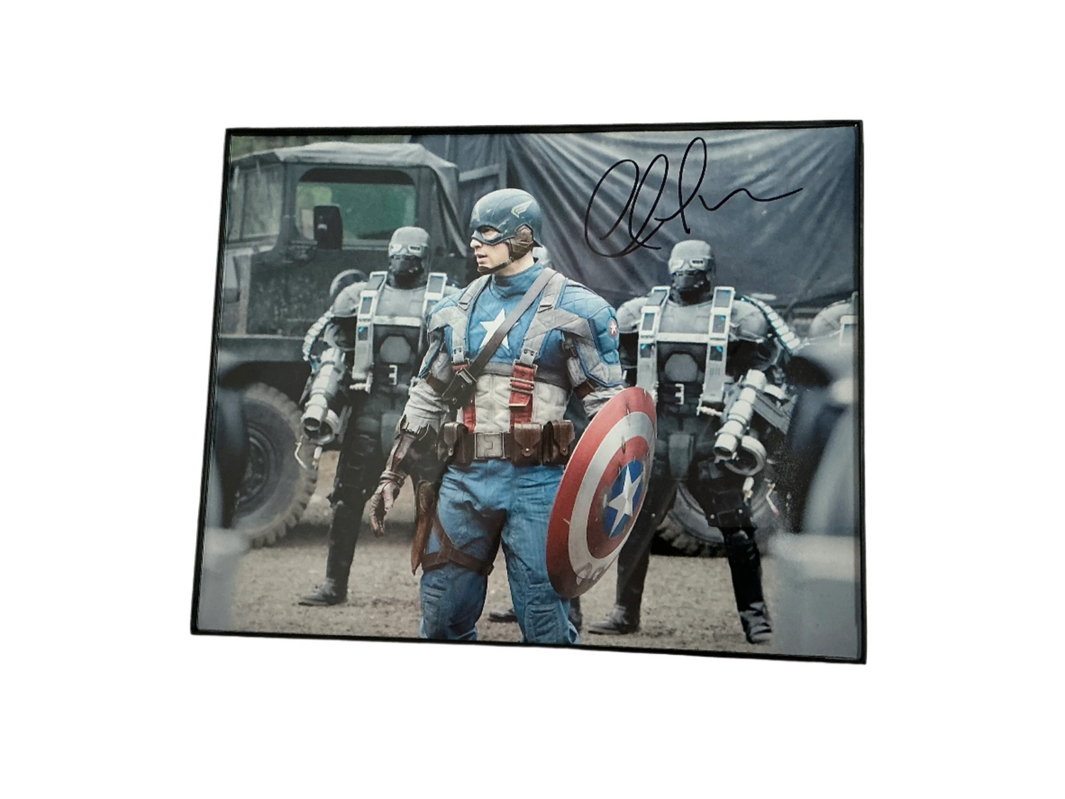 Chris Evans Signed Captain America 8x10" Autograph Y'allywood Props