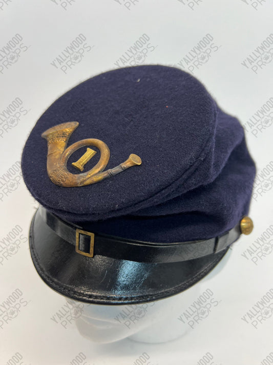 US Union Soldier Forage Cap "McDowell Brim" Emancipation Wardrobe Y'allywood Props Large Infantry Insignia w/ 1 Good Condition