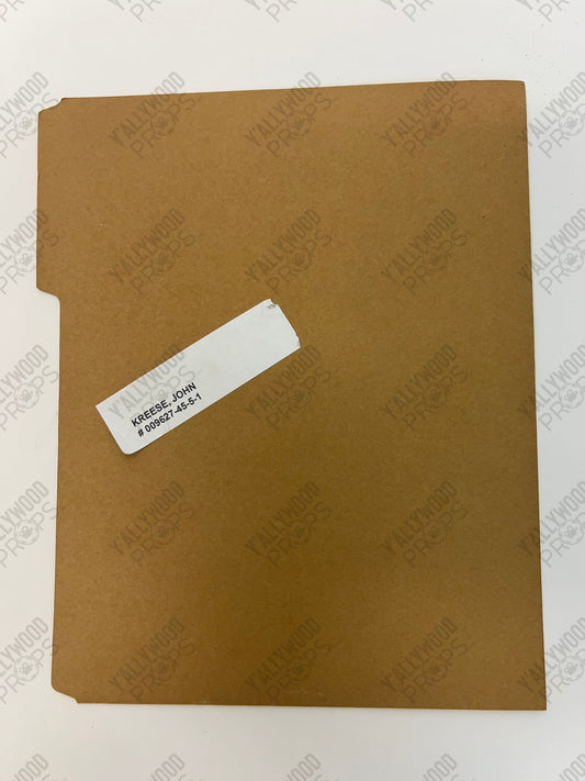 John Kreese’s Prison File Folder S5E6 Cobra Kai Movie Prop Y'allywood Props