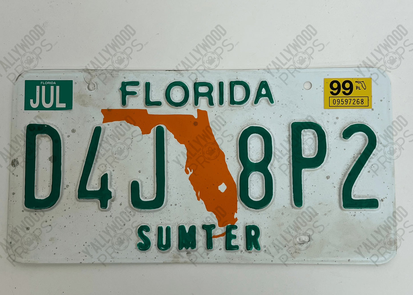 Screen Used License Plates The Beanie Bubble Movie Prop Y'allywood Props Brown Car Behind Tractor Trailer That Crashes