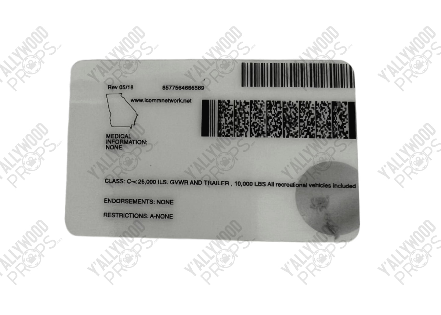 Paddy Considine, Claude Bolton Driver's License The Outsider Movie Prop Y'allywood Props