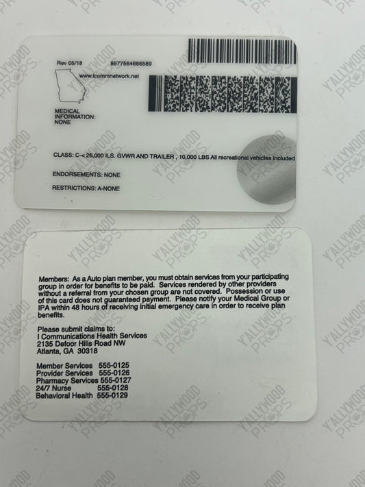 Paddy Considine, Claude Bolton Backup License & Insurance The Outsider Movie Prop Y'allywood Props