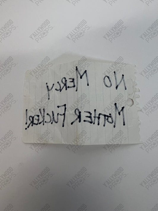 Daniel's Note to Kreese S5E7 Cobra Kai Movie Prop Y'allywood Props