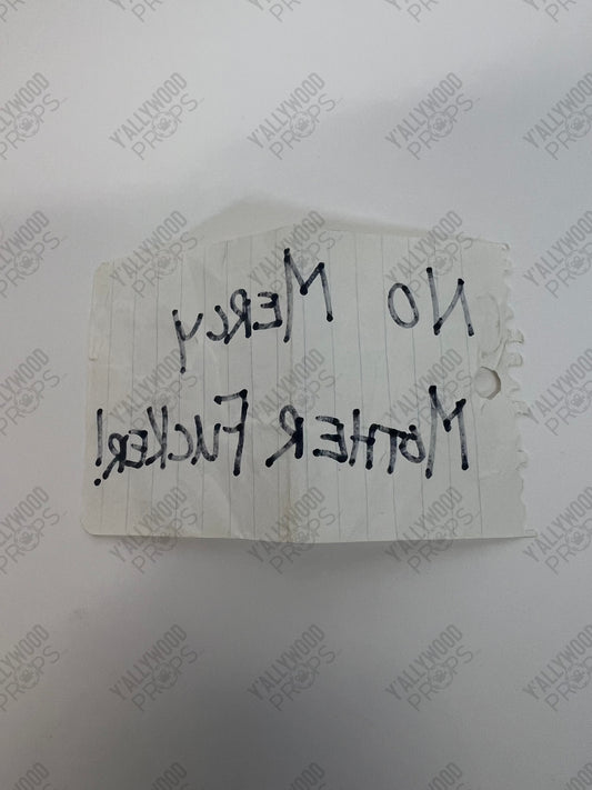 Daniel's Note to Kreese S5E7 Cobra Kai Movie Prop Y'allywood Props