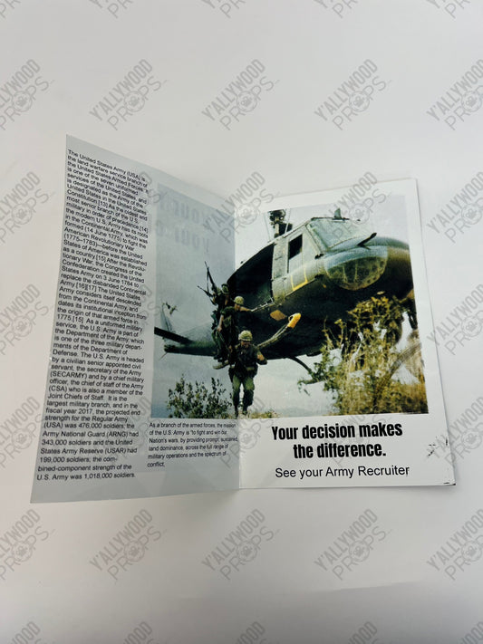 1965 Vietnam Recruitment Flyer S3E2 Cobra Kai Movie Prop Y'allywood Props