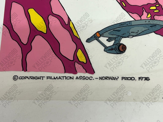 1976 Star Trek USS Enterprise Filmation Cell Memorabilia Y'allywood Props