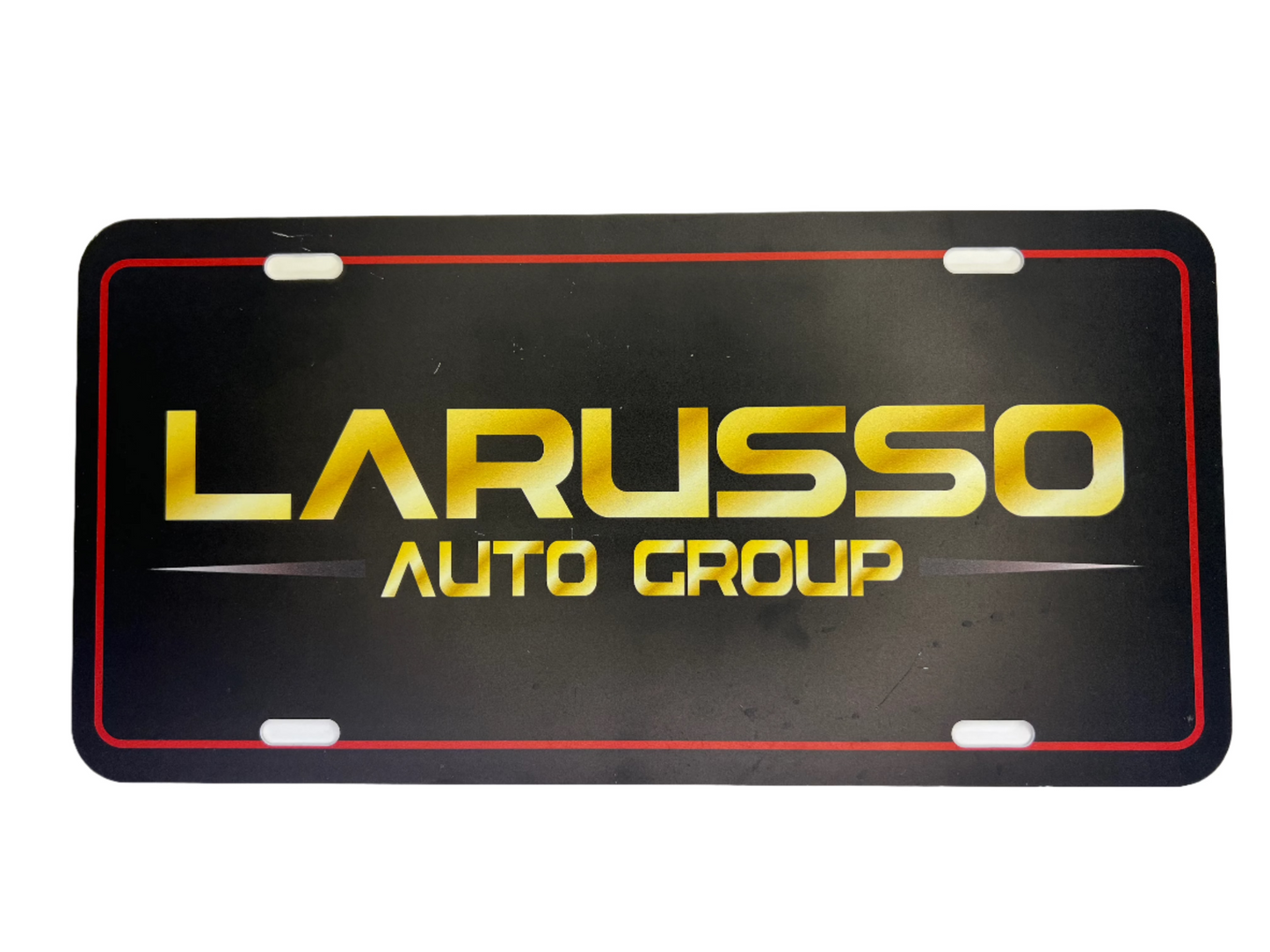 LaRusso Auto Group License Plate Cobra Kai Movie Prop Y'allywood Props Rectangular Holes