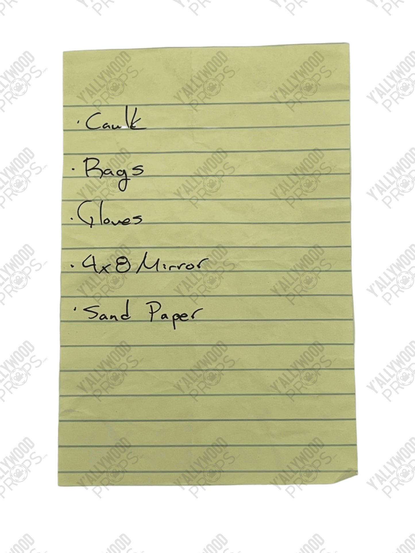 Johnny's Shopping List S2E1 Cobra Kai Movie Prop Y'allywood Props