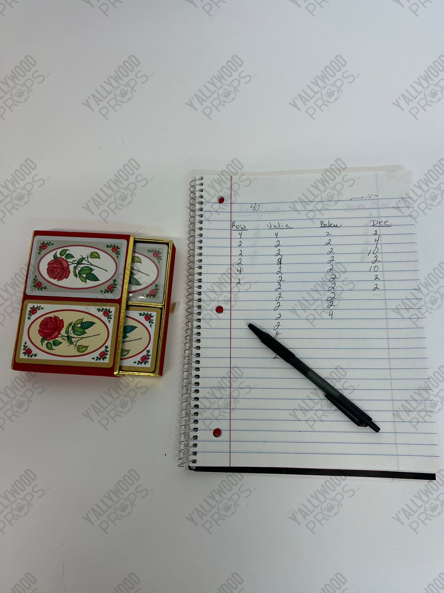 Rosa's Playing Cards & Scorepad S4E3 Cobra Kai Movie Prop Y'allywood Props