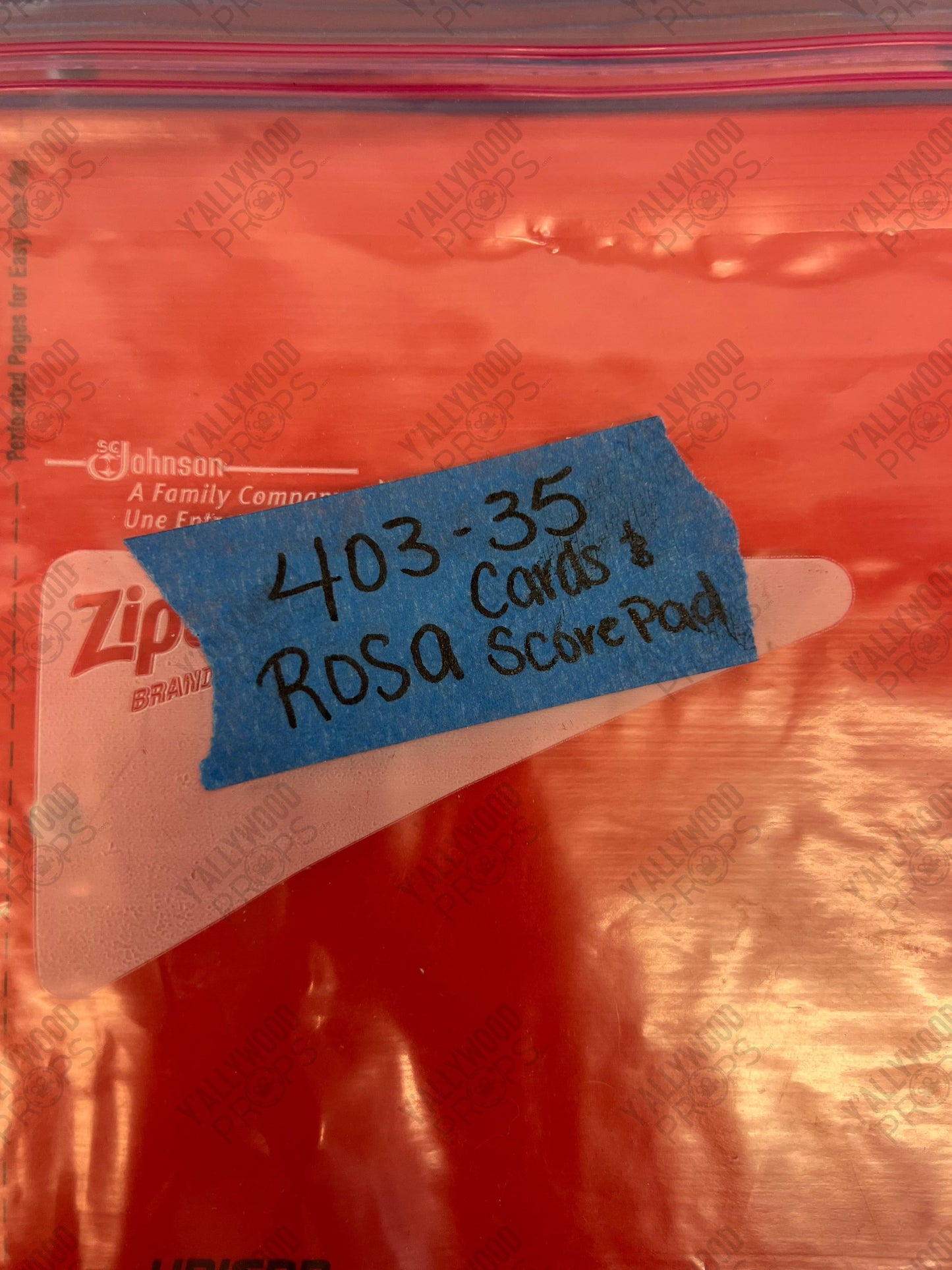 Rosa's Playing Cards & Scorepad S4E3 Cobra Kai Movie Prop Y'allywood Props