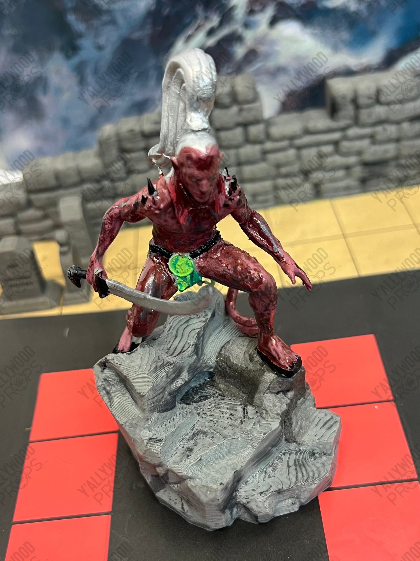 Stingray's D&D Game Set-up S5E9 Cobra Kai Movie Prop Y'allywood Props Metallicus 3-D Printed Game Figure