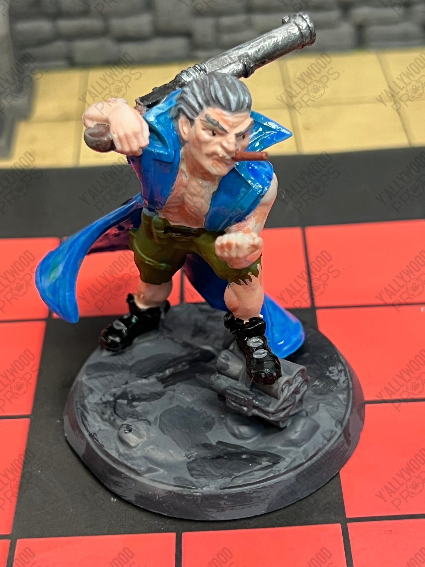 Stingray's D&D Game Set-up S5E9 Cobra Kai Movie Prop Y'allywood Props Kreese's 3-D Printed Game Figure Screen Used