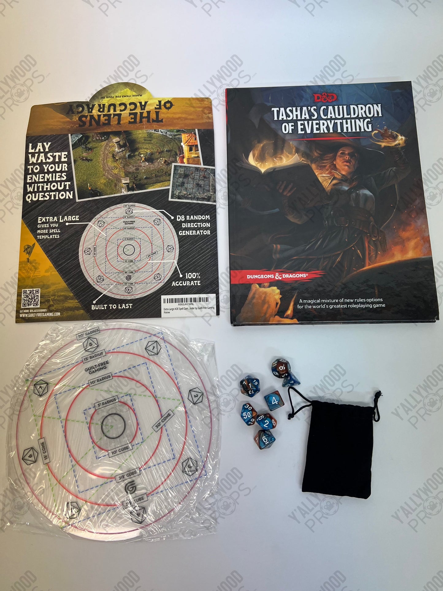 Stingray's D&D Game Set-up S5E9 Cobra Kai Movie Prop Y'allywood Props Tasha's Cauldron of Everything - LOA - Dice