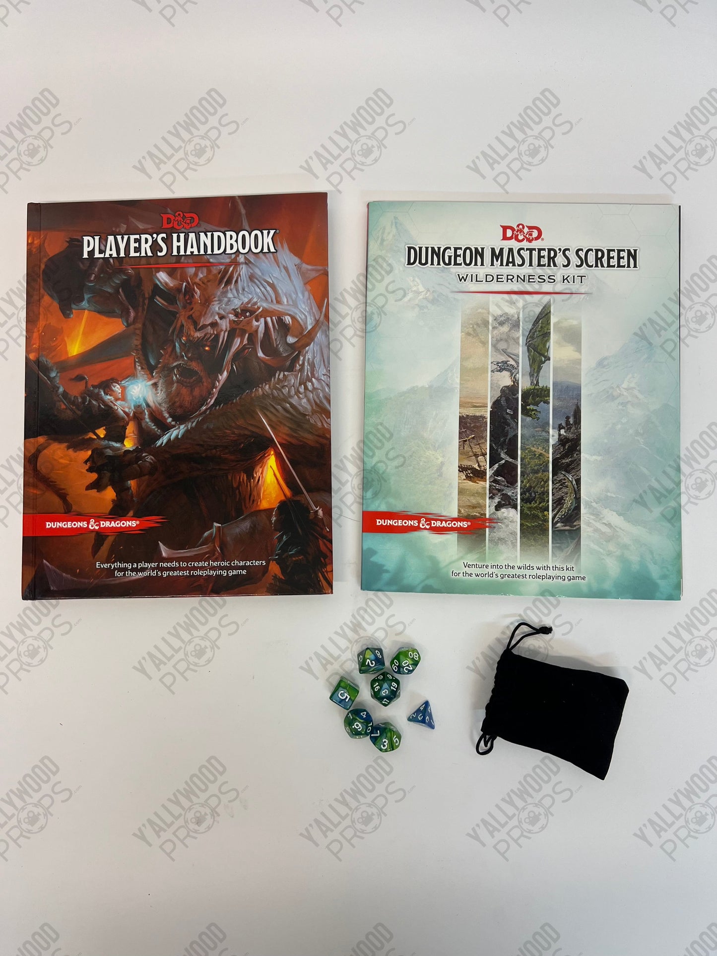 Stingray's D&D Game Set-up S5E9 Cobra Kai Movie Prop Y'allywood Props Player's Handbook - DM Screen - Dice