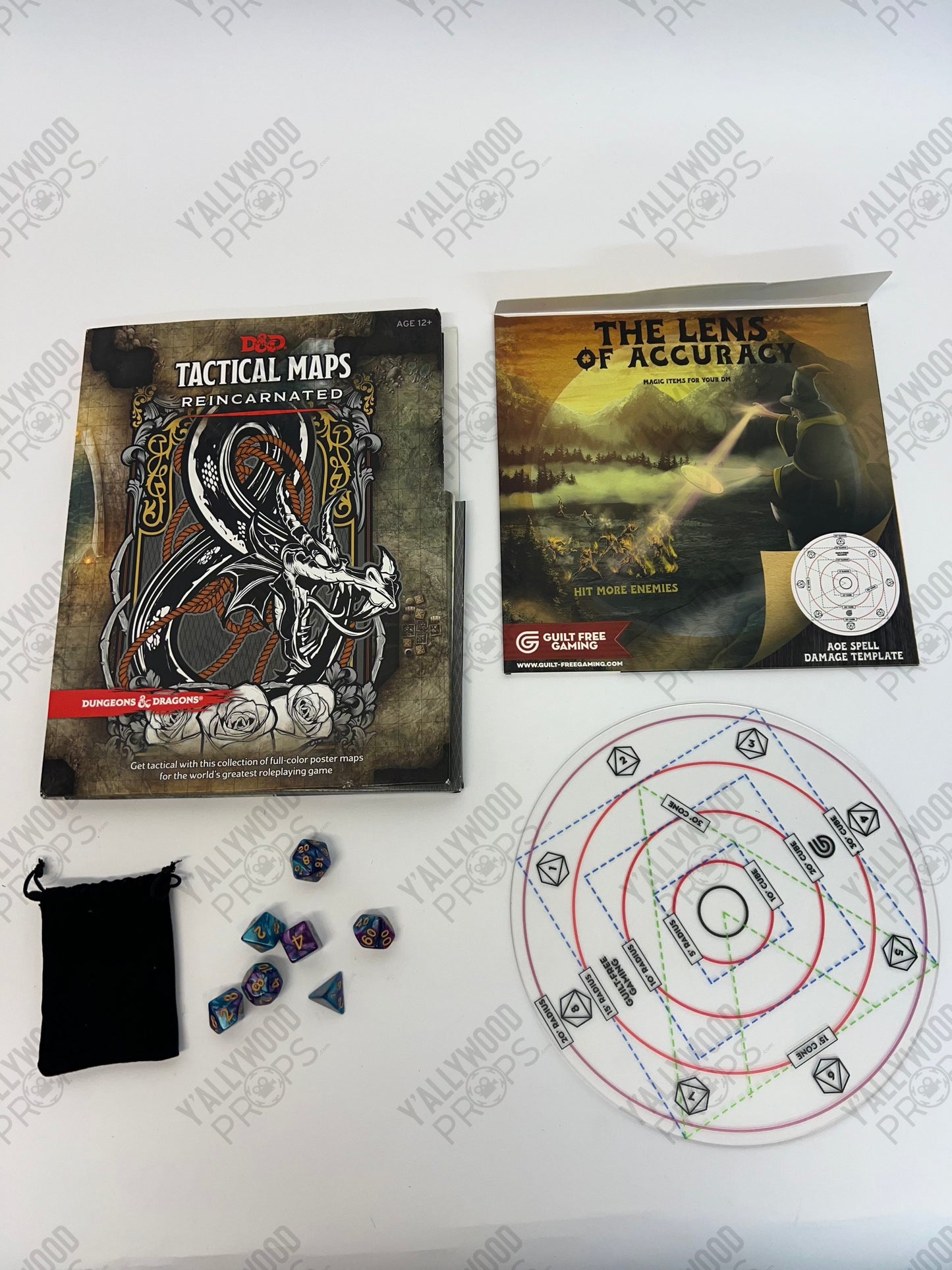 Stingray's D&D Game Set-up S5E9 Cobra Kai Movie Prop Y'allywood Props Tactical Maps - LOA - Dice