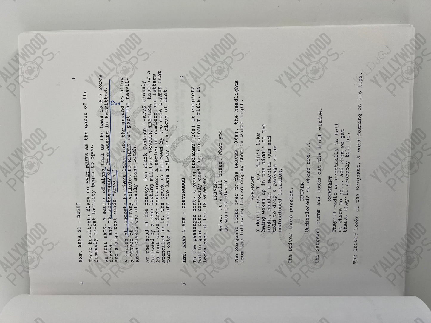 Zack Snyder's Army of the Dead (2021) Production Used Script/Screenplay Film Memorabilia Y'allywood Props