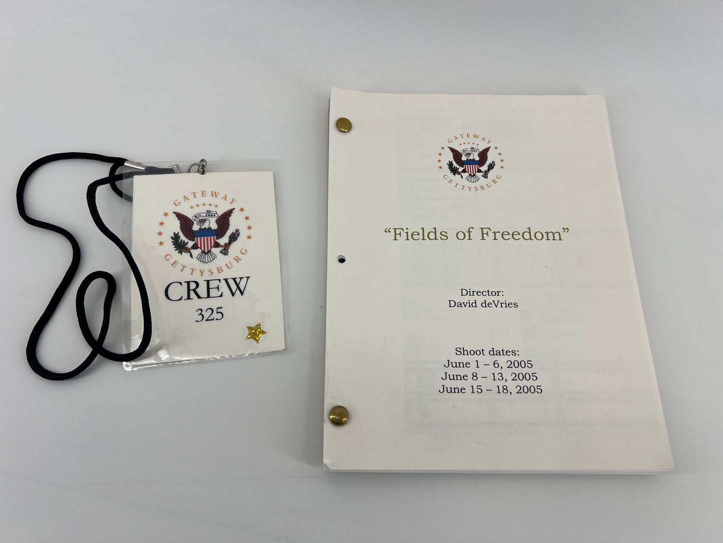 Fields of Freedom (2006) Production Used Script/Screenplay Film Memorabilia Y'allywood Props