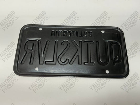 Terry Silver's QUIKSLVR License Plate Cobra Kai Movie Prop Y'allywood Props