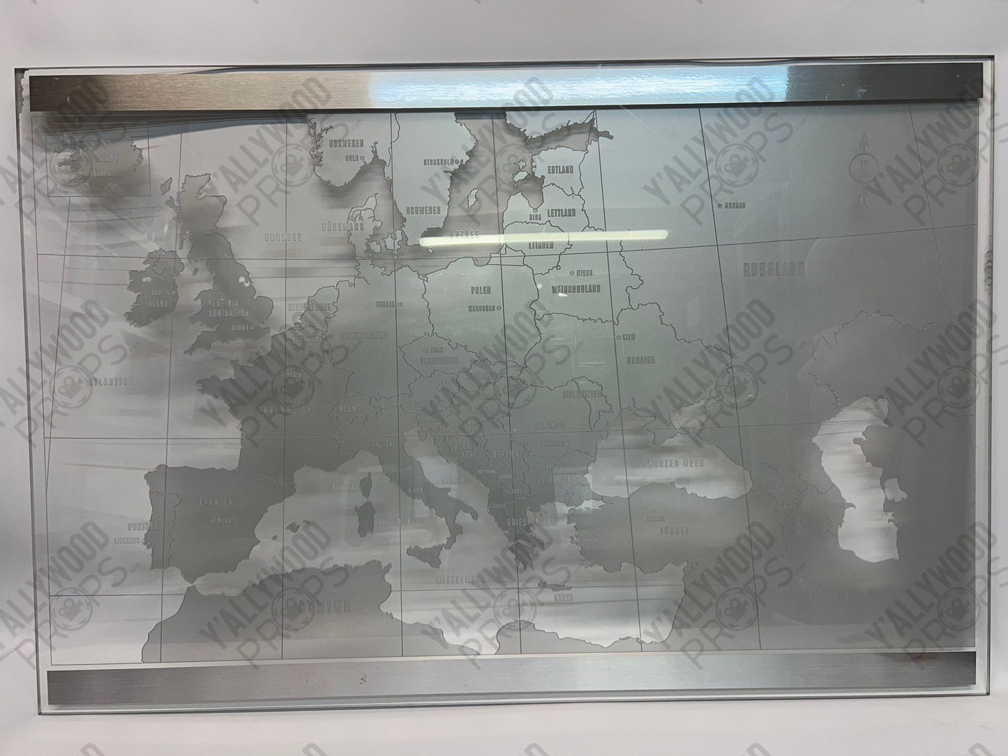 Acrylic World Map from Captain America: Civil War Movie Prop Y'allywood Props