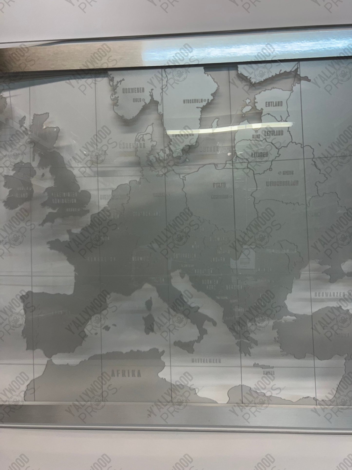 Acrylic World Map from Captain America: Civil War Movie Prop Y'allywood Props
