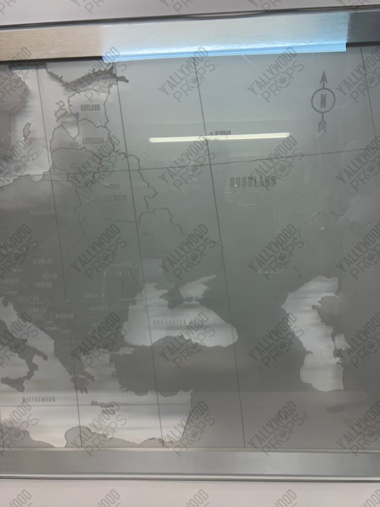 Acrylic World Map from Captain America: Civil War Movie Prop Y'allywood Props