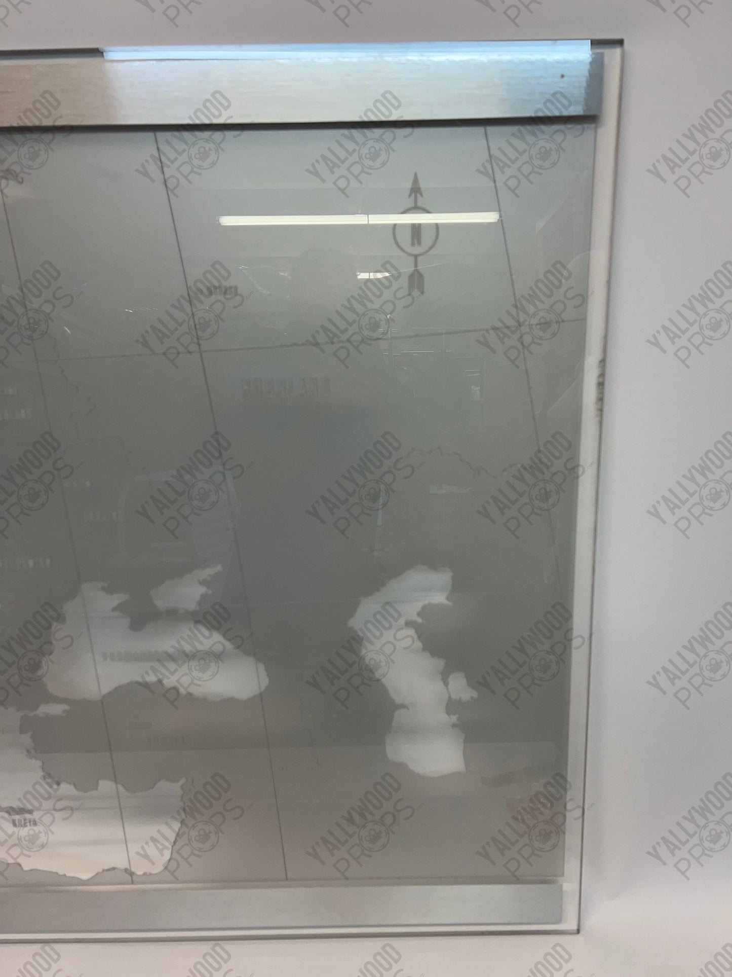 Acrylic World Map from Captain America: Civil War Movie Prop Y'allywood Props