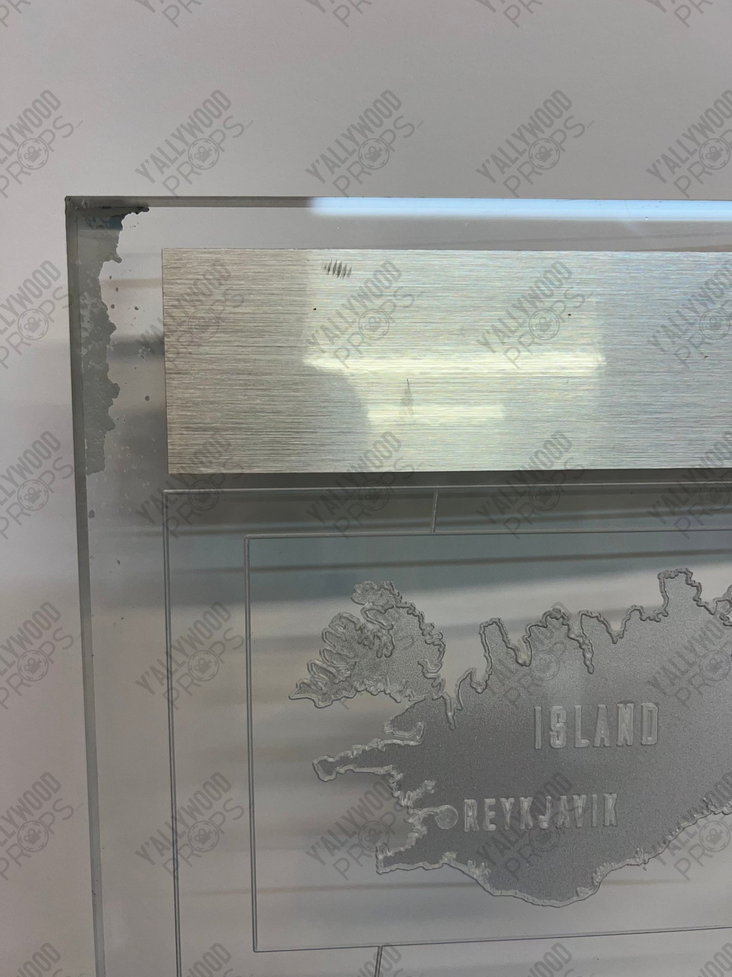 Acrylic World Map from Captain America: Civil War Movie Prop Y'allywood Props