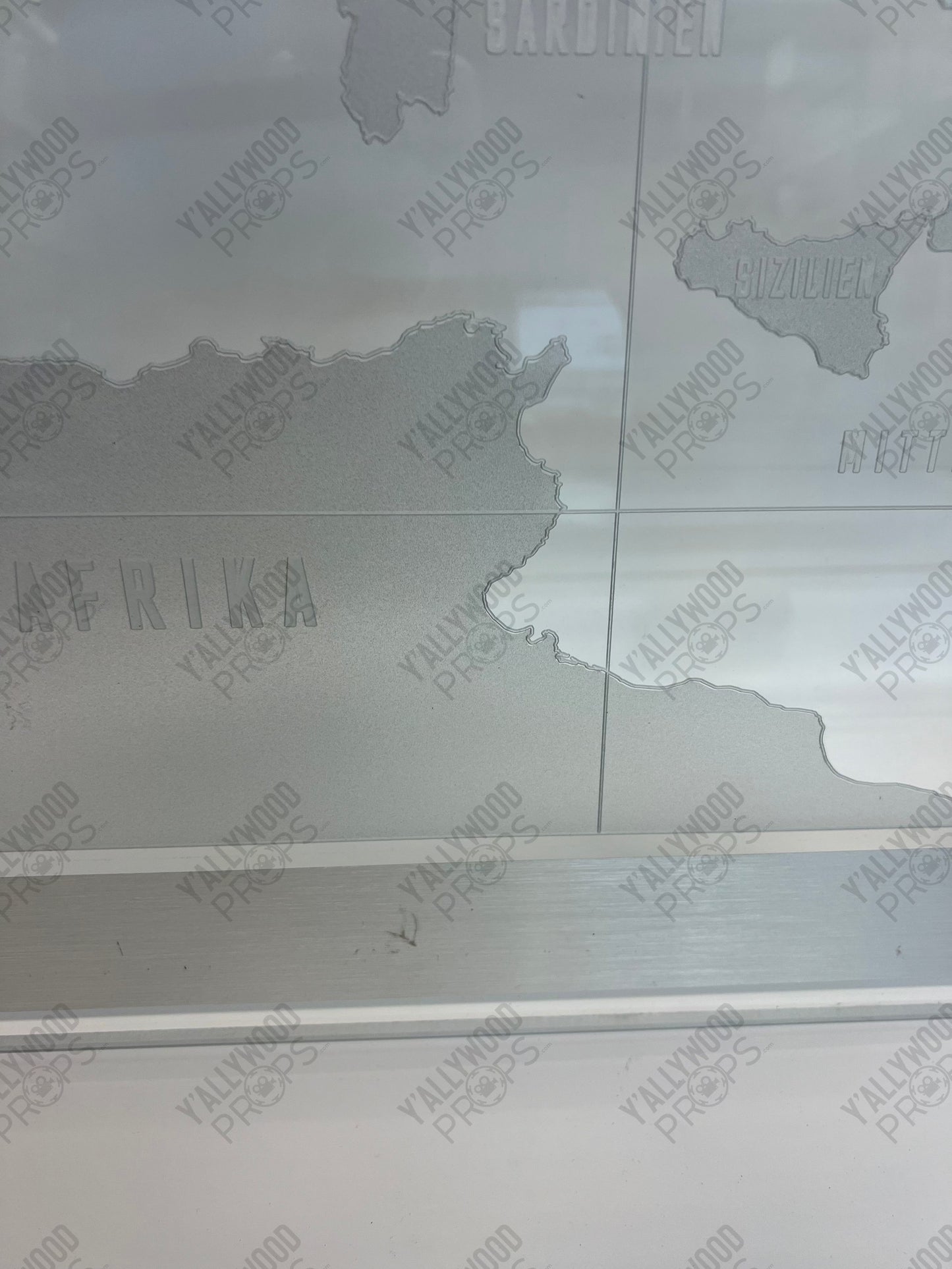 Acrylic World Map from Captain America: Civil War Movie Prop Y'allywood Props