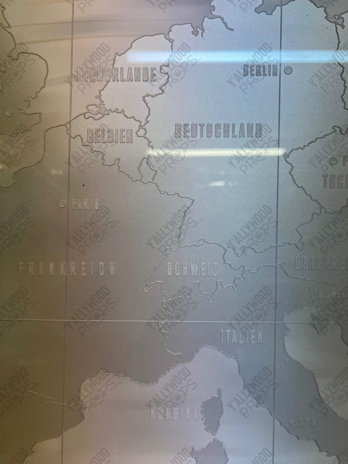Acrylic World Map from Captain America: Civil War Movie Prop Y'allywood Props