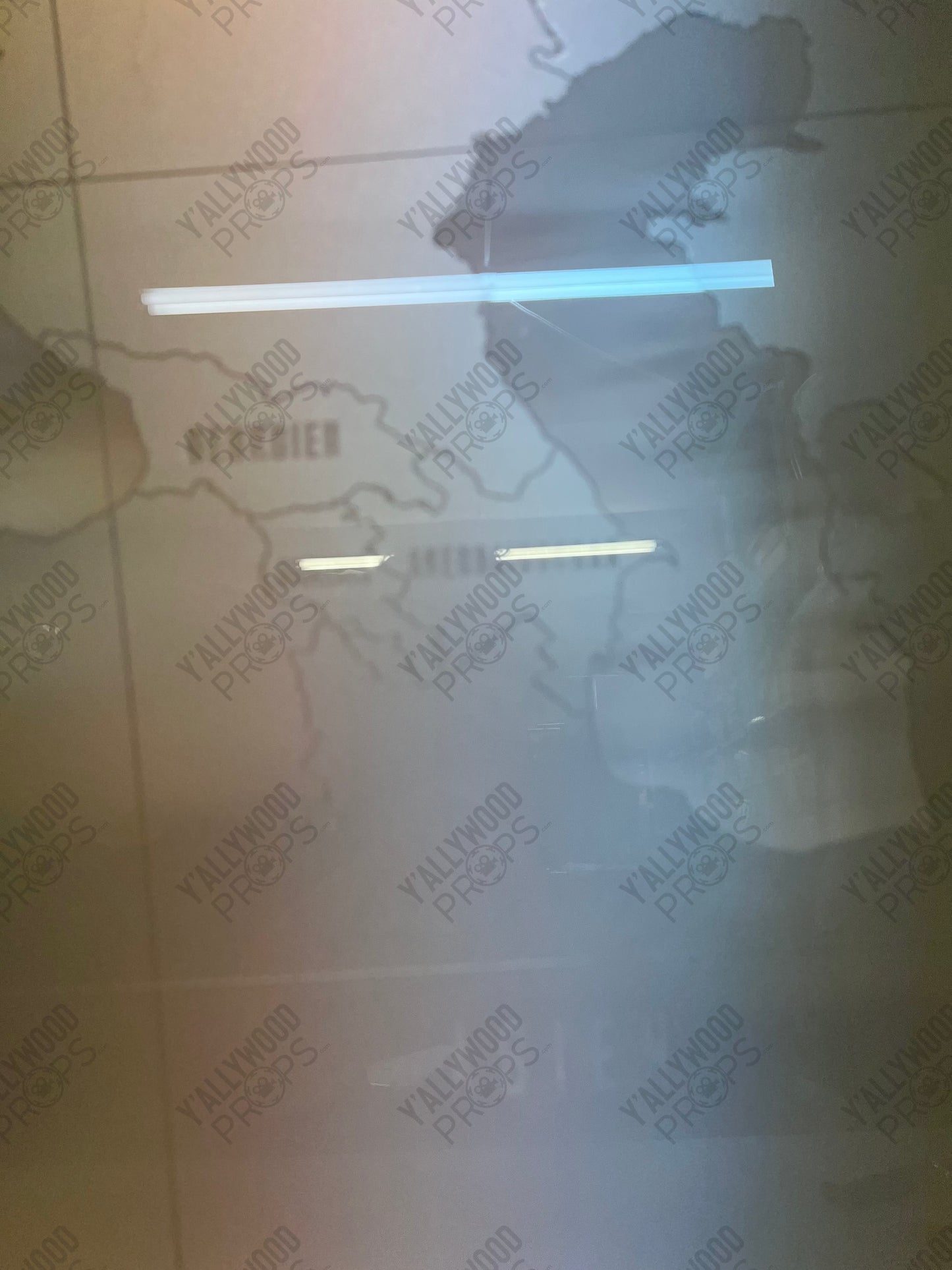 Acrylic World Map from Captain America: Civil War Movie Prop Atlanta Brick Co