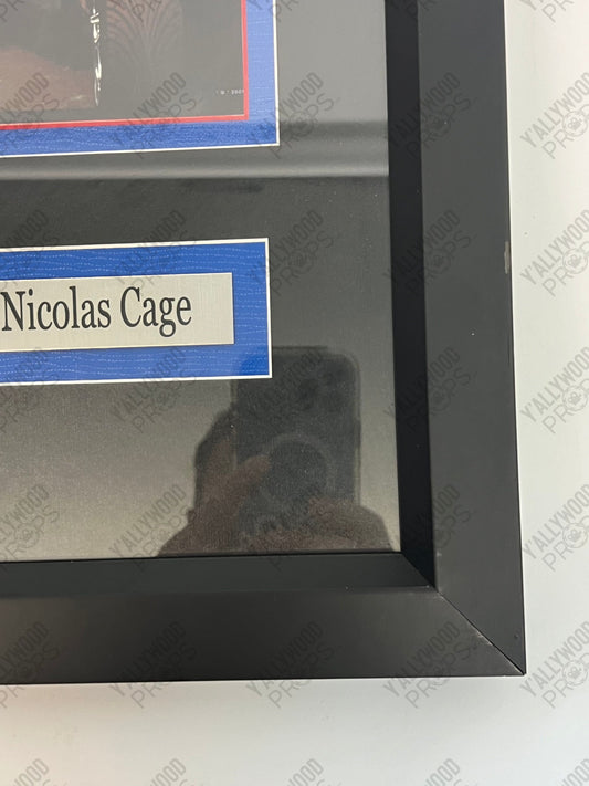 Nicolas Cage Autograph Display, Gone in 60 Seconds Autograph Y'allywood Props