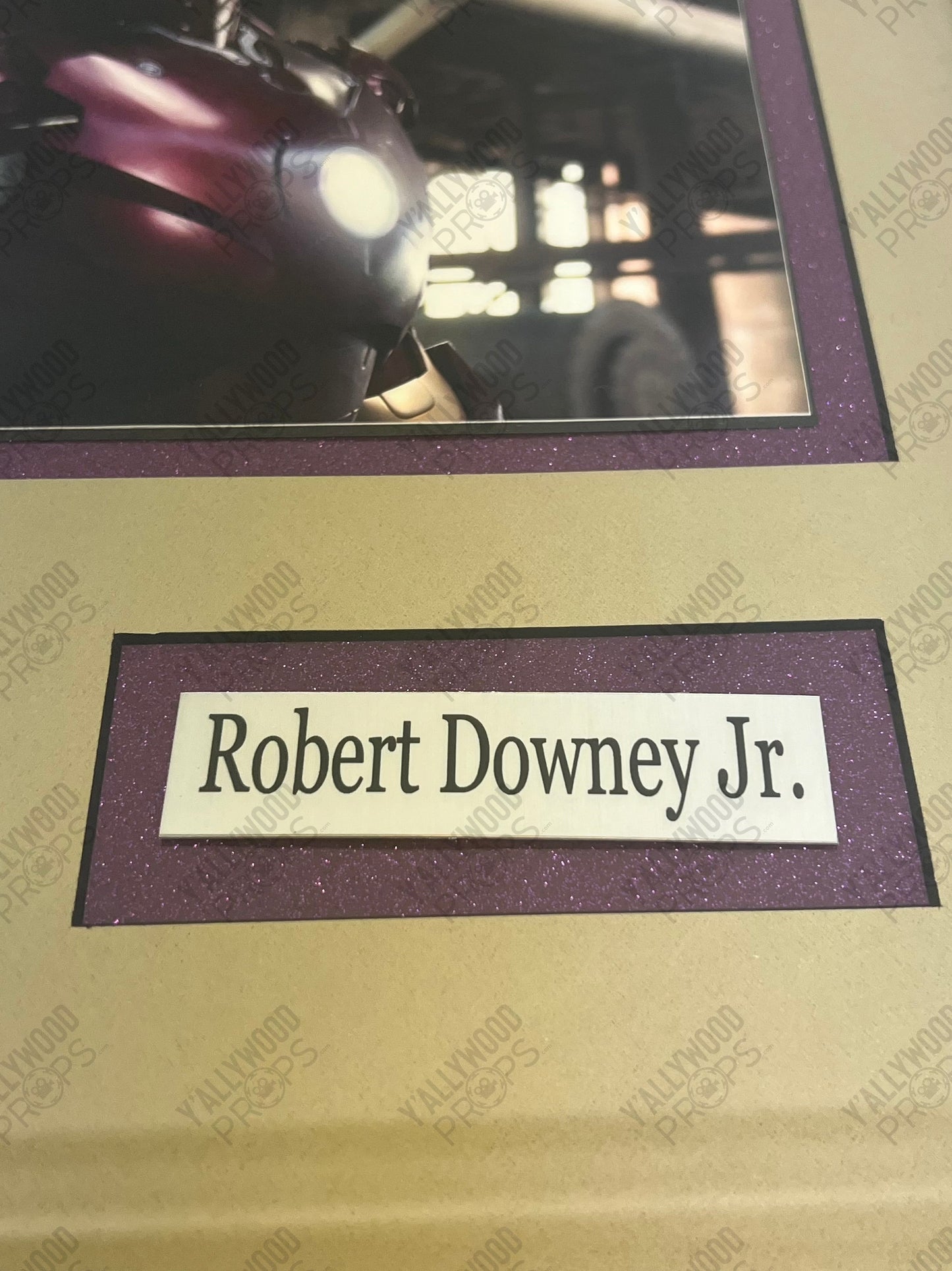 Robert Downey Jr Autograph Display, Iron Man Autograph Y'allywood Props