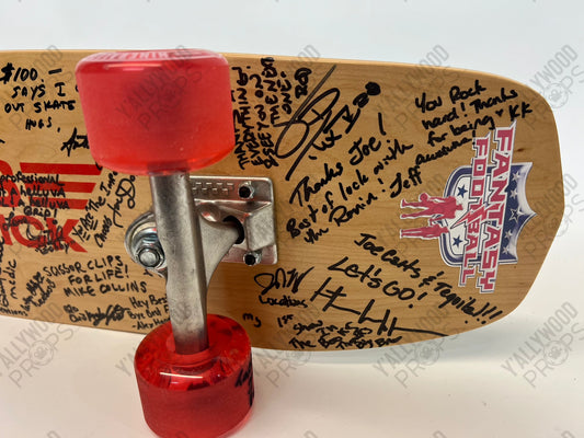 Fantasy Football (2022) Crew Autographed Skateboard Autograph Y'allywood Props