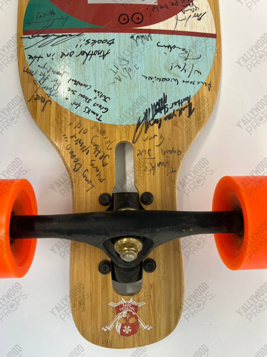 The Sleepover (2020) Cast & Crew Autographed Skateboard Autograph Y'allywood Props