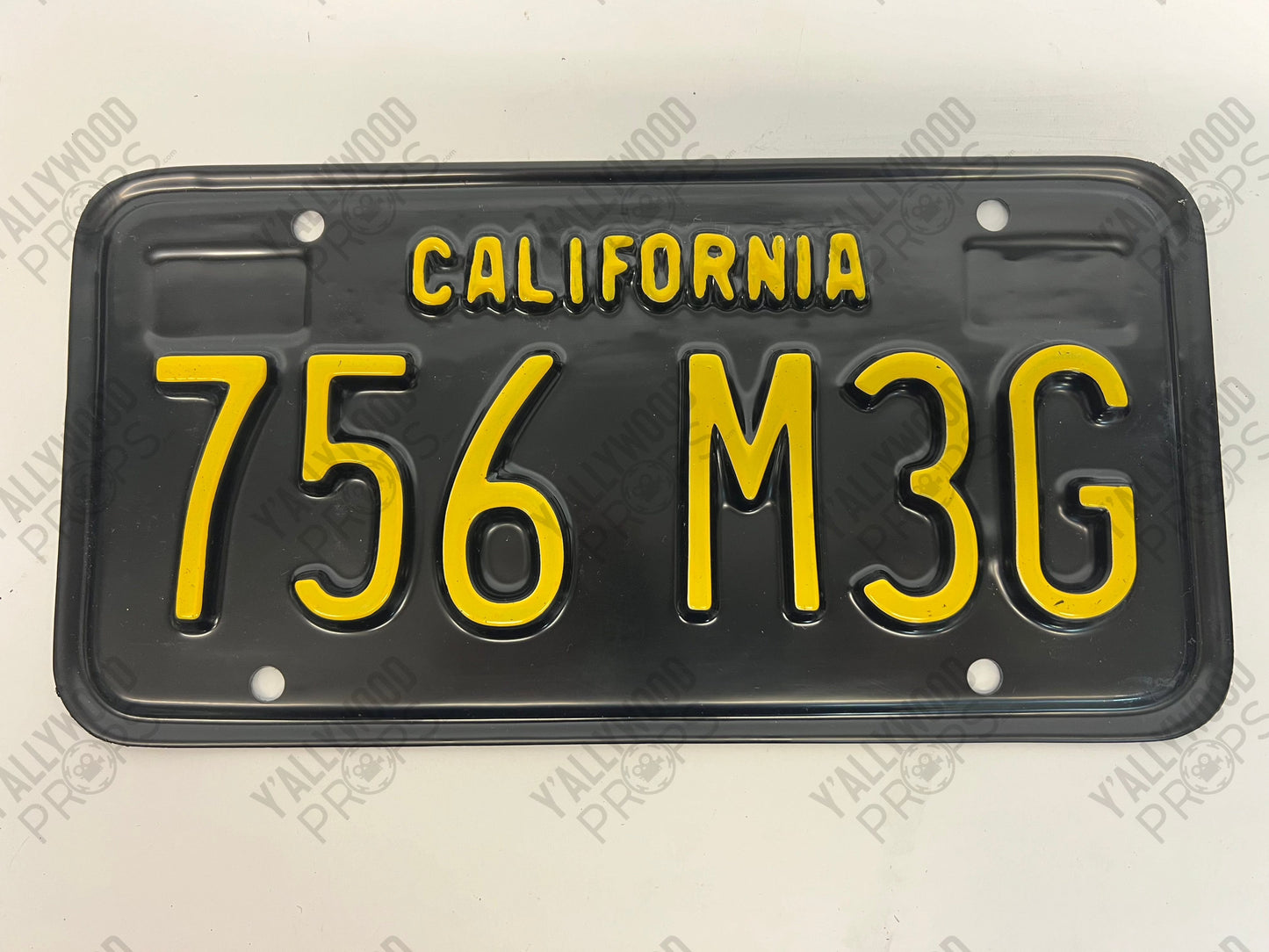 1965 License Plates Kreese Flashback S3E2 Cobra Kai Movie Prop Y'allywood Props 756 M3G Front