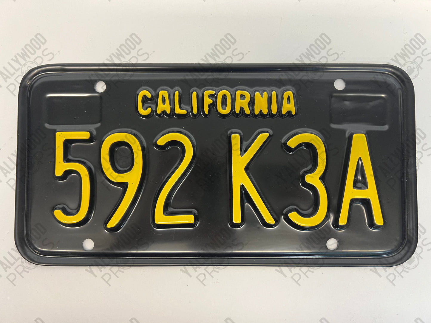 1965 License Plates Kreese Flashback S3E2 Cobra Kai Movie Prop Y'allywood Props 592 K3A Front
