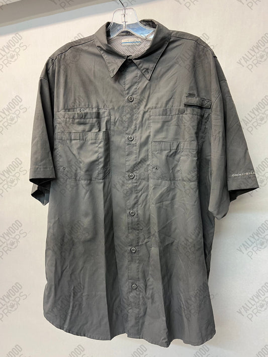 Gatorville Villain Tactical Wardrobe Bad Boys 4 Ride or Die Wardrobe Y'allywood Props Columbia PFG Omni-Shade Tamiami Large Shirt Nathaniel Perry