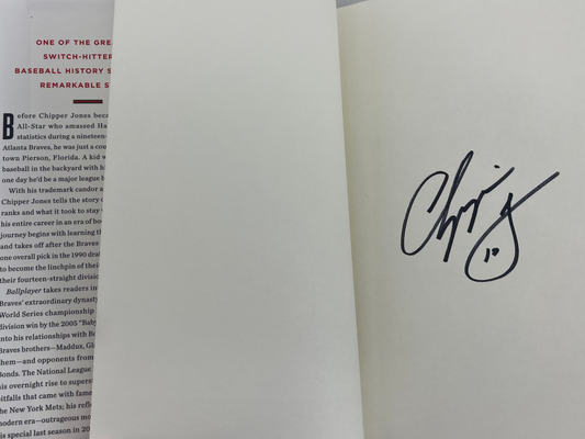 Ballplayer By Chipper Jones Signed Edition sports memorabilia Y'allywood Props
