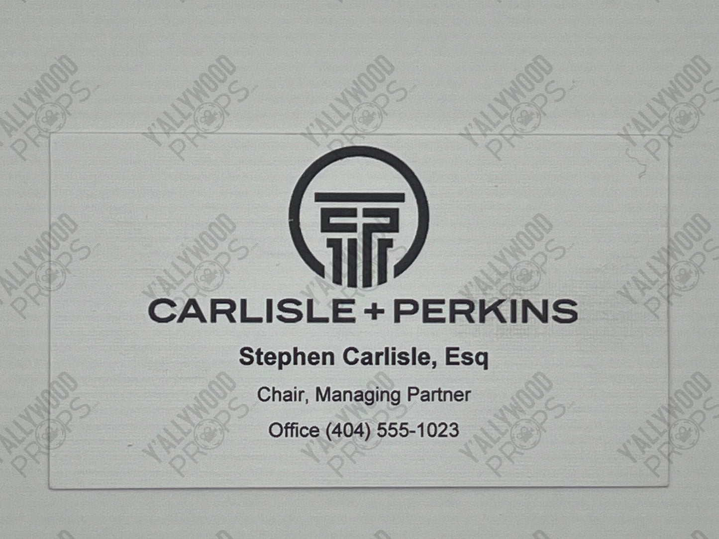 Stephen Carlisle Business Card Ambitions (2019) Movie Prop Y'allywood Props