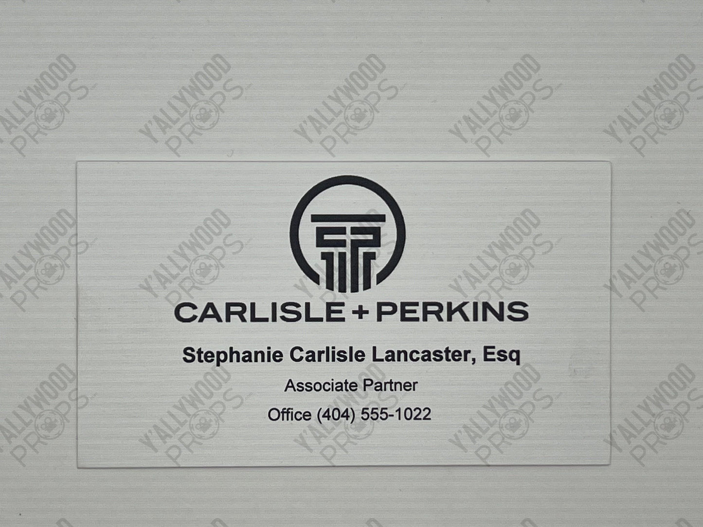 Stephanie Carlisle Lancaster Business Card Ambitions (2019) Movie Prop Y'allywood Props