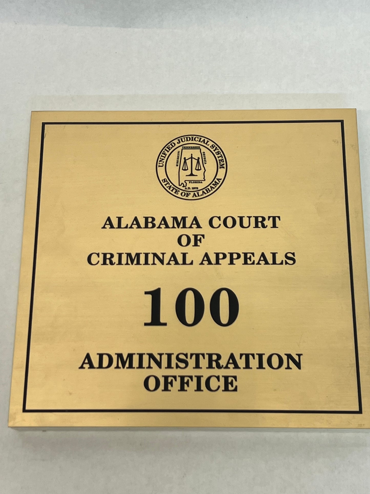 Alabama Court of Appeals Signs Just Mercy (2019) Movie Prop Y'allywood Props Administration Office
