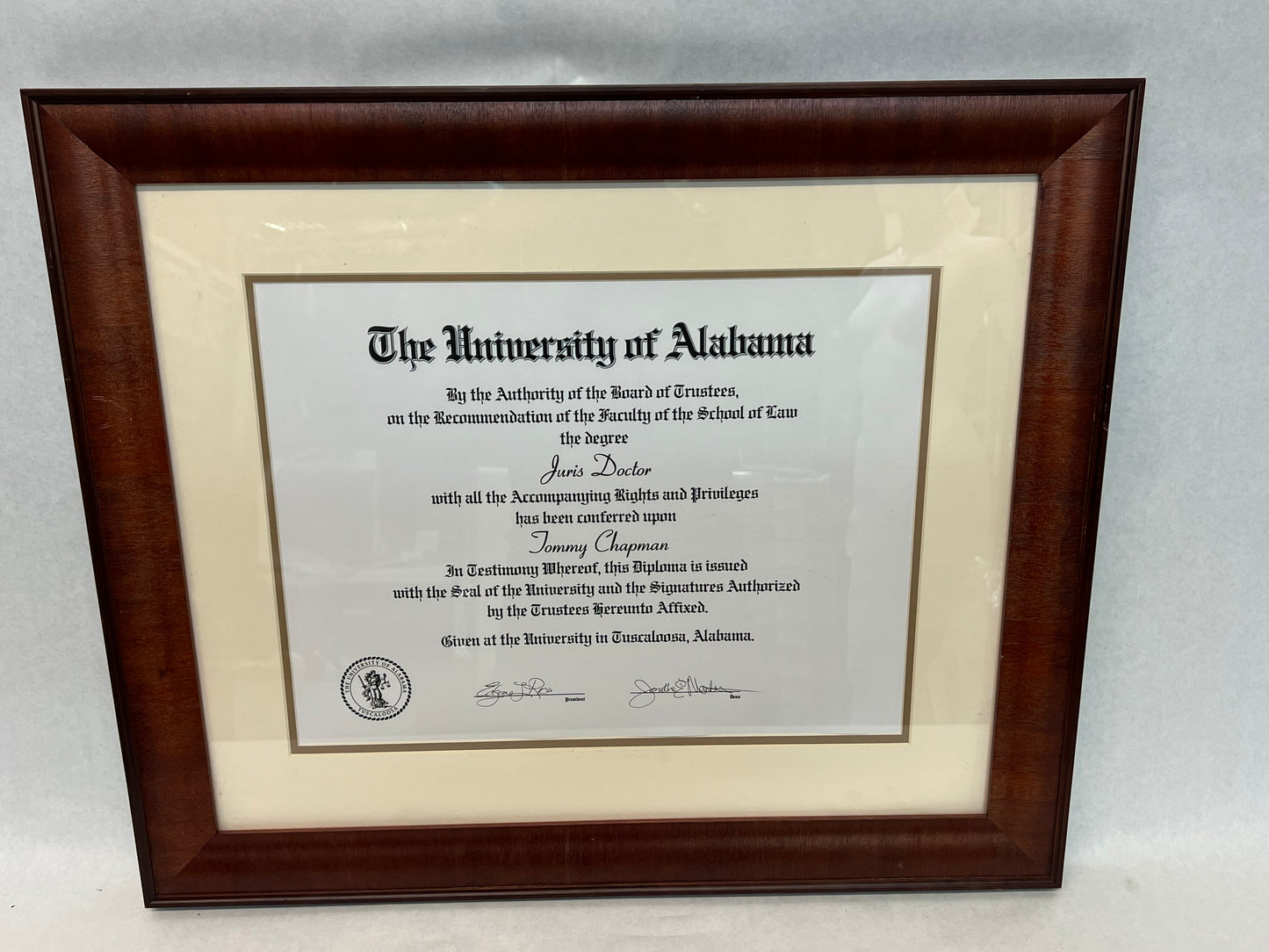 Tommy Chapman's Diploma Just Mercy (2019) Movie Prop Y'allywood Props
