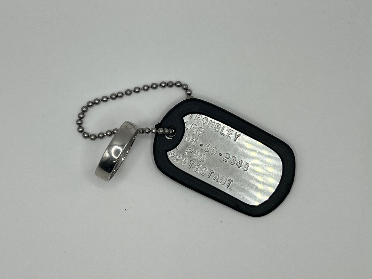 Lee Tromblay's Ring & Dog Tag The Best of Enemies (2019) Movie Prop Y'allywood Props