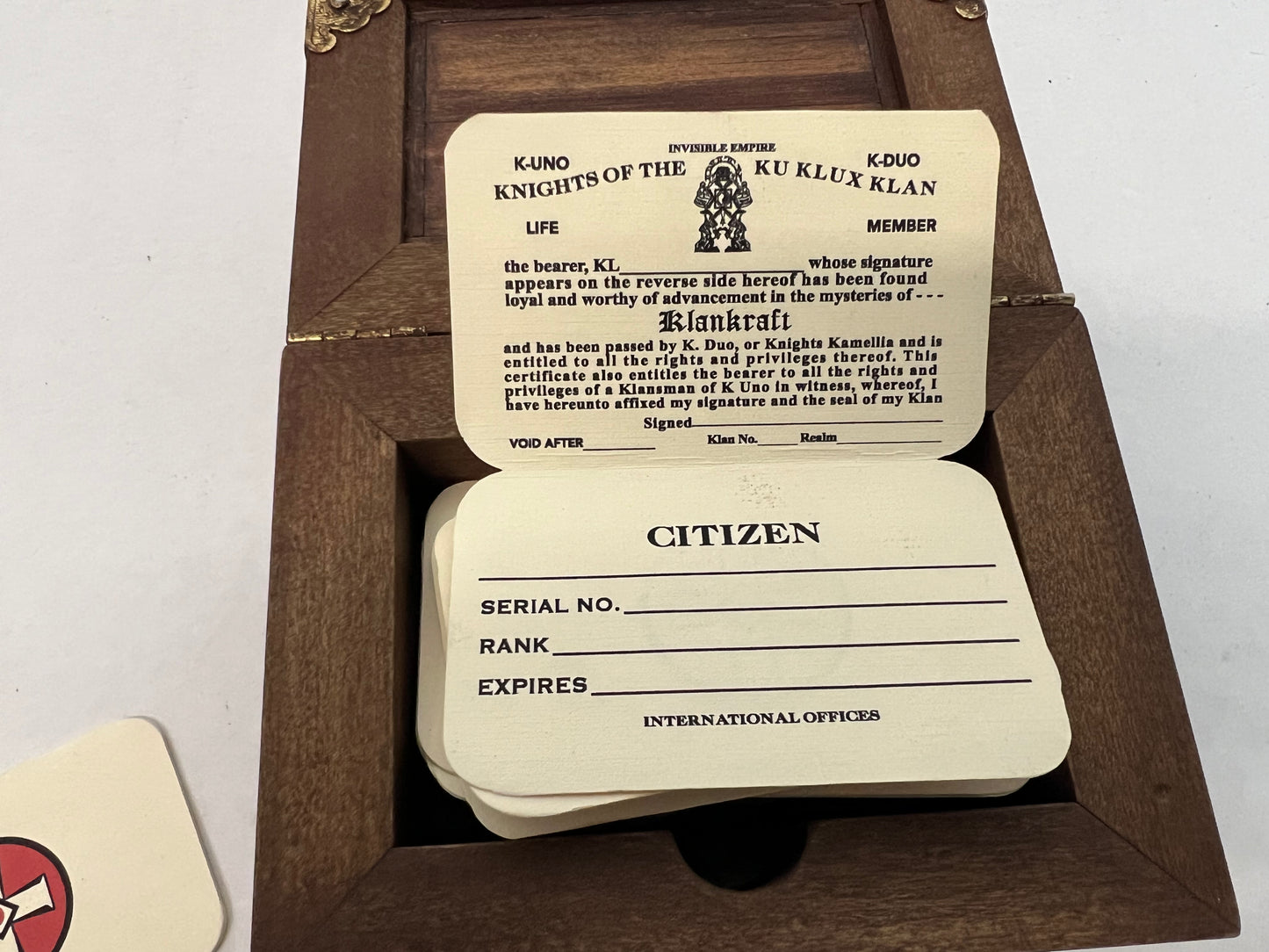 CP's Wooden Box The Best of Enemies (2019) Movie Prop Y'allywood Props