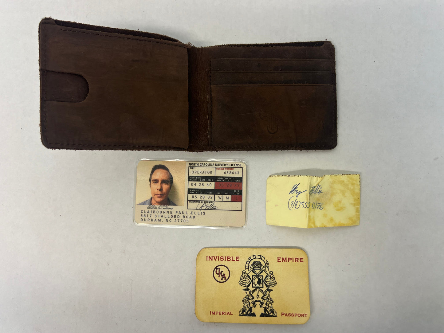 CP's Wallet, License & Imperial Passport The Best of Enemies (2019) Movie Prop Y'allywood Props