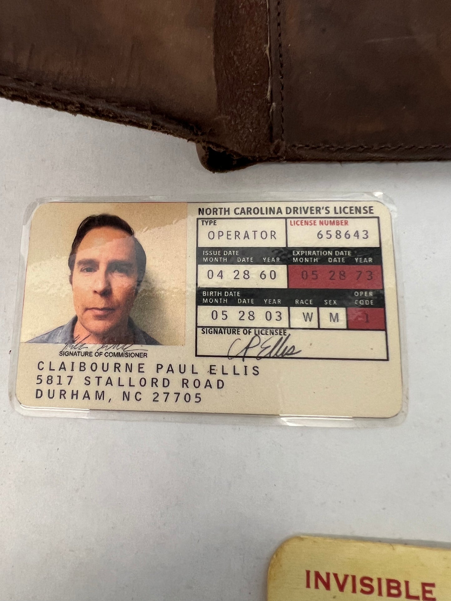 CP's Wallet, License & Imperial Passport The Best of Enemies (2019) Movie Prop Y'allywood Props
