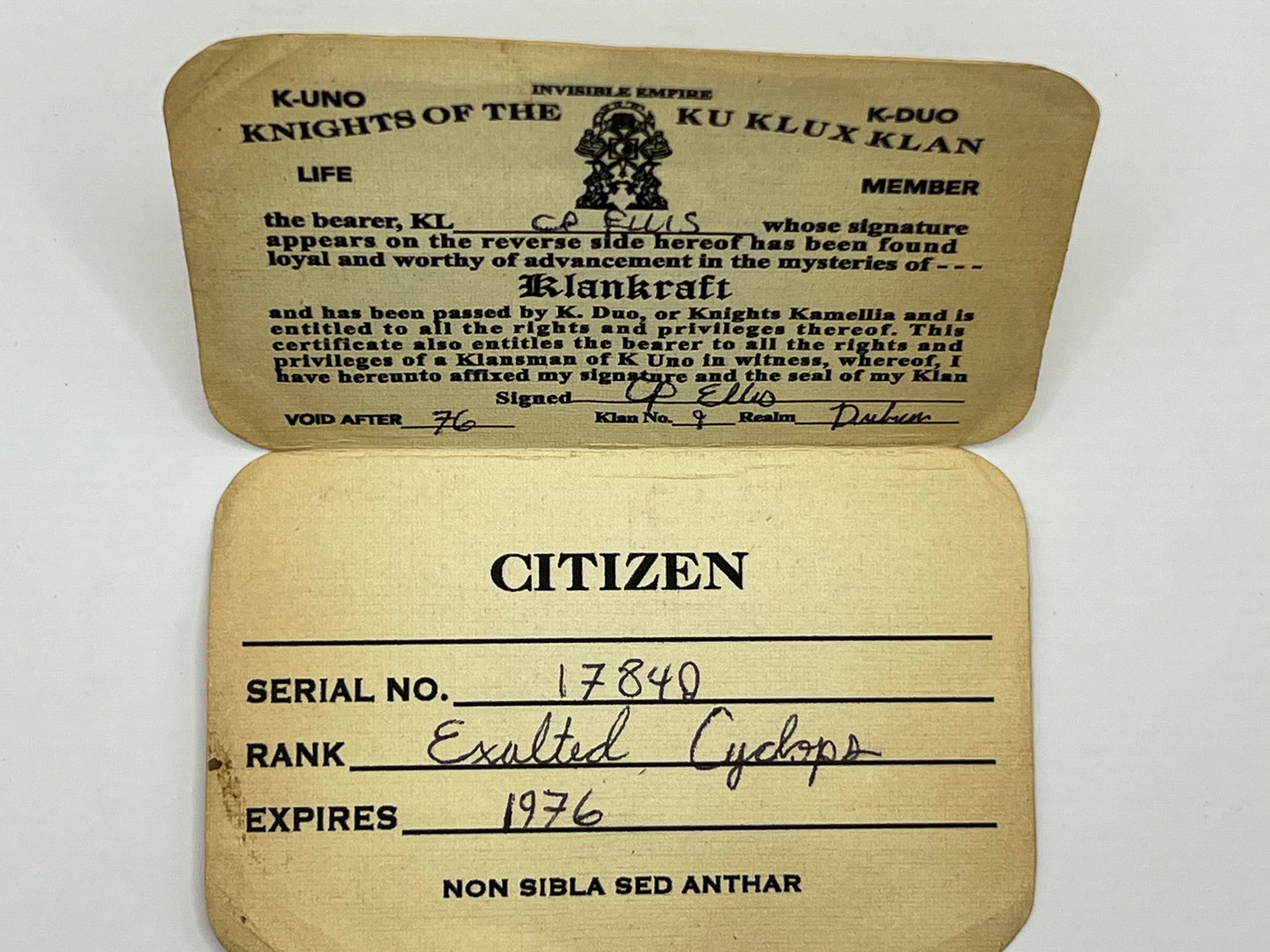 CP's Imperial Passport The Best of Enemies (2019) Movie Prop Y'allywood Props